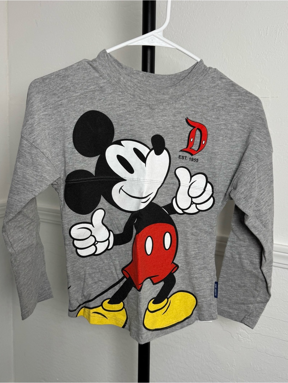 Kids Disneyland Disney Mickey Pluto Spirit Jersey gray small 5/6